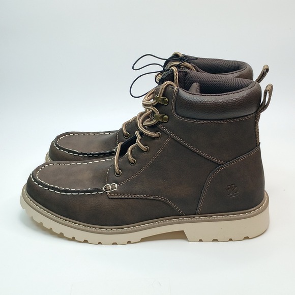 IZOD Miles Boot Men Size 11 Brown Memory Foam Moc Toe Lace Up Chukka Boots main image 7